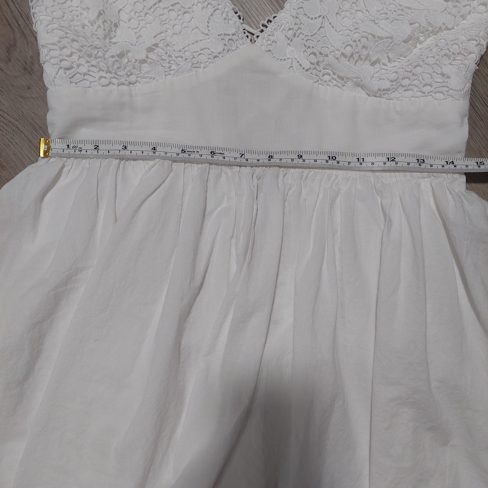 Princess Polly‎ Krysten White Puff Sleeve Mini Dress Sz 12 - Picture 11 of 12